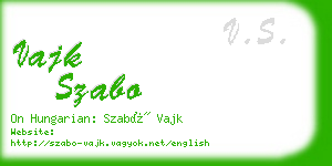 vajk szabo business card